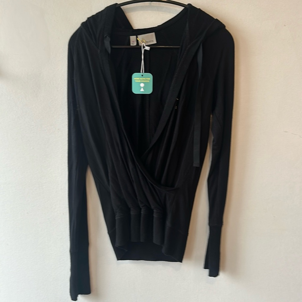 Athleta black crossover hoodie XS #1211